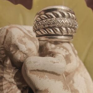 David Yurman Thoroughbred Cable Diamond Band Ring